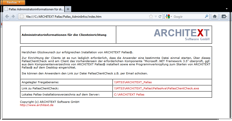 installationsassistent_pallas_premium_server_mitdb_admin_info